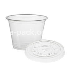 Купольний стакан з кришкою з отвором 200 мл (артикул: 062200501) купити в розділі «Пластикові одноразові стаканчики».