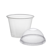 Купольный стакан с купольной крышкой с отверстием 200мл (артикул: 062200501) купить в разделе « Пластиковые одноразовые стаканчики».
