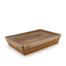 Контейнер крафт 750мл с пластиковой крышкой (артикул: 010460327) купить в разделе «Бумажная одноразовая упаковка и посуда».