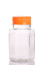 Пляшка пластикова 100мл (38мм) шестигранник (артикул: 060600025) купити в розділі «Пластикові одноразові пляшки».