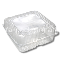 Одноразовый пластиковый контейнер 40 ПЭТ HF 212*212*90 мм (2900 мл) (артикул: 010701417) купить в разделе «Пластиковая универсальная упаковка».