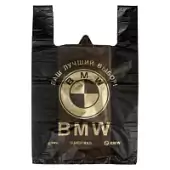 Пакет-майка 44*75 "BMW" черные (артикул: 030001193) купить в разделе «Полиэтиленовые пакеты-майка».