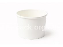 Супниця паперова 240 мл біла, з кришкою (артикул: 010470147) купити в розділі «Паперові крафтові супниці».