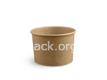 Супница бумажная 240 мл крафт полностью, с крышкой (артикул: 010470108) купить в разделе «Бумажные крафтовые супницы».