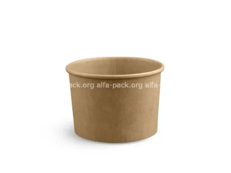 Супниця паперова 240 мл крафт повністю, з кришкою (артикул: 010470108) купити в розділі «Паперові крафтові супниці».