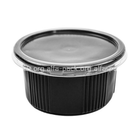 ОригОдноразовая супница, черная ПП-115 350мл (артикул: 010100193) купить в разделе «Пластиковые супницы ».