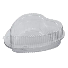 ОригПищевой одноразовый пластиковый блистерный контейнер ПС-34 с крышкой (в виде сердца прозрачный), 3000 мл, 271×249×77 мм (артикул: 010100175) купить в разделе «Пластиковая упаковка для суши».