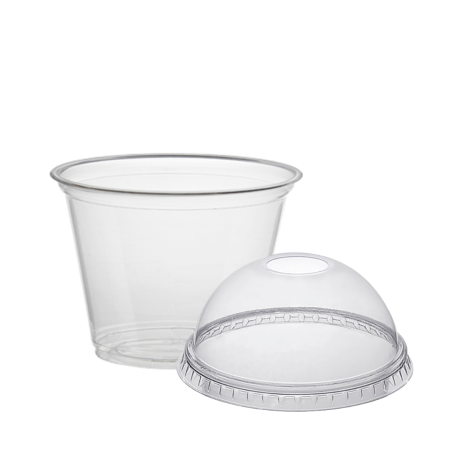 Купольный стакан с купольной крышкой с отверстием 250мл (артикул: 062200509) купить в разделе « Пластиковые одноразовые стаканчики».