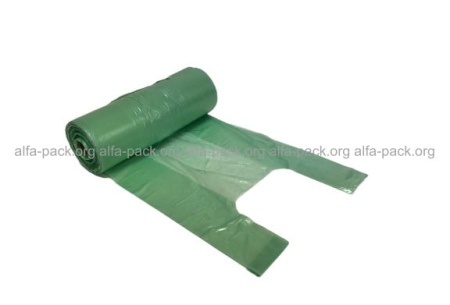  Пакет-майка 22*45 в рулоне зелен (артикул: 030001124) купить в разделе «Полиэтиленовые пакеты-майка».