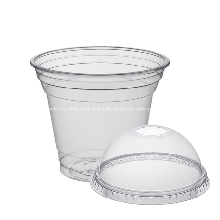 Купольний стакан з купольною кришкою з отвором 200мл (артикул: 062200501) купити в розділі «Пластикові одноразові стаканчики».