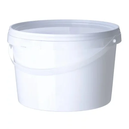 Відро пластикове 2,3 л. Біле Кругле З ручкою (артикул: 020000035) купити в розділі «Відра».