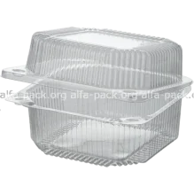 Контейнер харчовий блістерний одноразовий  ПЕТ (130*130*77) (артикул: 010300018) купити в розділі «Пластикова універсальна упаковка».