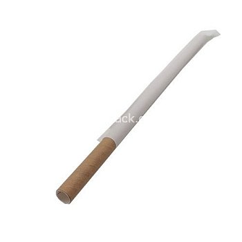 Трубочка паперова 195мм / 6 мм крафт в індив.упаковці