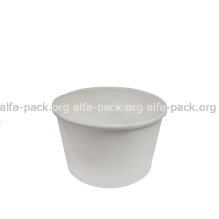 Супниця паперова 240 мл біла, з кришкою (артикул: 010470147) купити в розділі «Паперова одноразова упаковка та посуд».