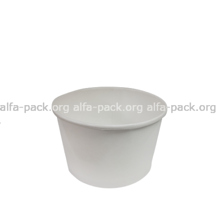 Супниця паперова 240 мл біла, з кришкою (артикул: 010470147) купити в розділі «Паперові крафтові супниці».