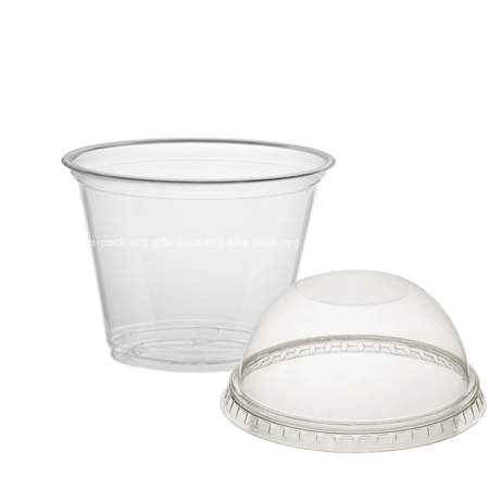 Купольний стакан з купольною кришкою без отвору 200 (артикул: 062200501) купити в розділі «Пластикові одноразові стаканчики».