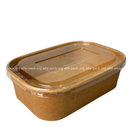 Контейнер овальный Крафт 500 мл. 120*170*45 (артикул: 010460204) купить в разделе «Бумажные крафтовые салатники».