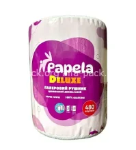 Рушник паперовий Papela Deluxe 480 відривів (артикул: 070100088) купити в розділі «Паперові серветки та рушники».