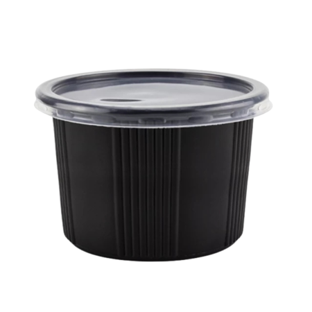 ОригОдноразова супниця чорна  ПП-115 500 мл (артикул: 010100007) купити в розділі «Пластикові супниці».