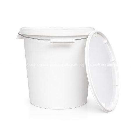 Ведро 20 л пластиковое для пищевых продуктов с металлической ручкой (артикул: 020000201) купить в разделе «Ведра».