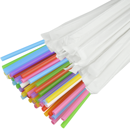 Трубочка "Гофра" в індів.упак. 210мм*4,8мм, мікс (артикул: 060711026) купити в розділі «Кришки для паперових стаканчиків та аксесуари».